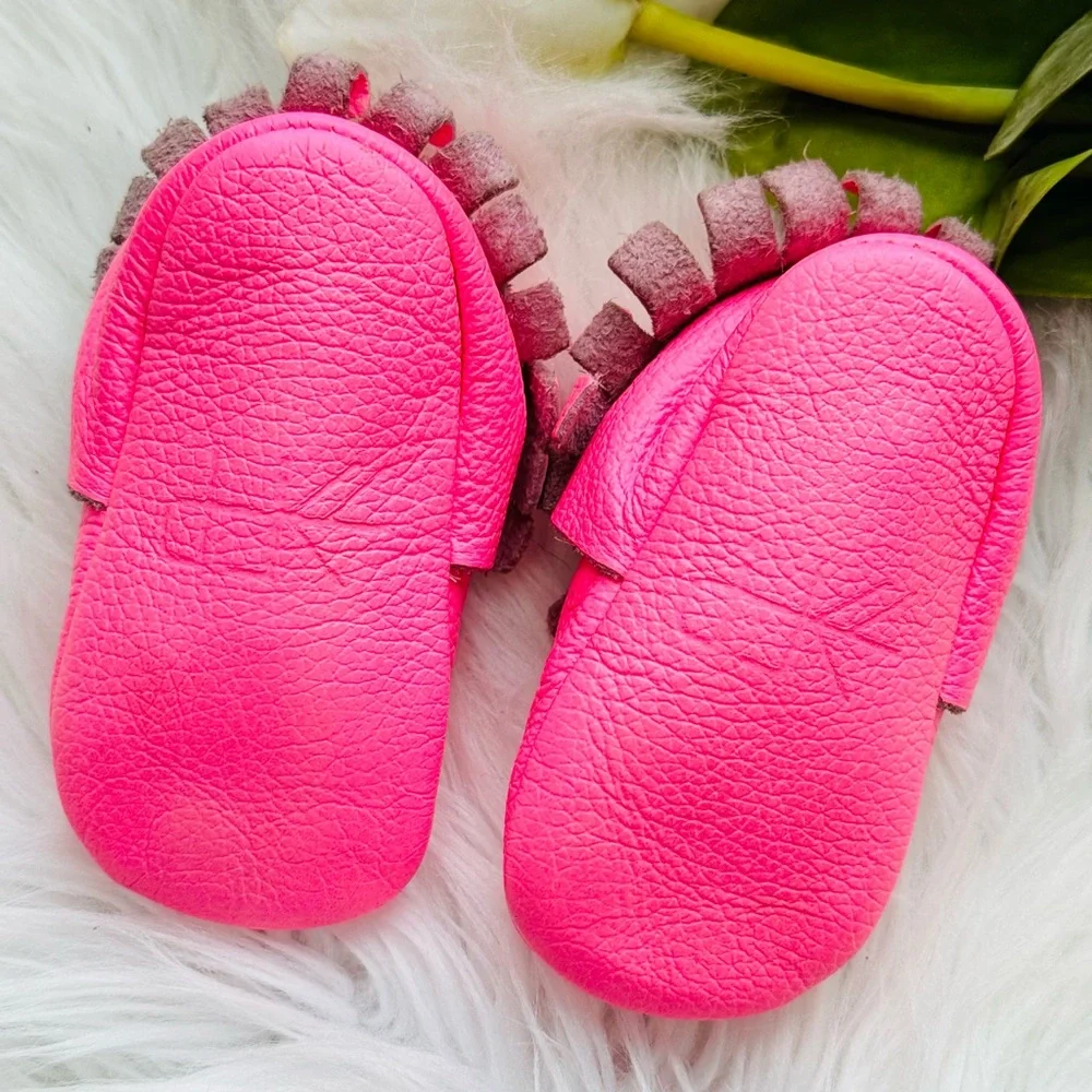 Freshly Picked Limited-Edition Neon Pink Moccasins